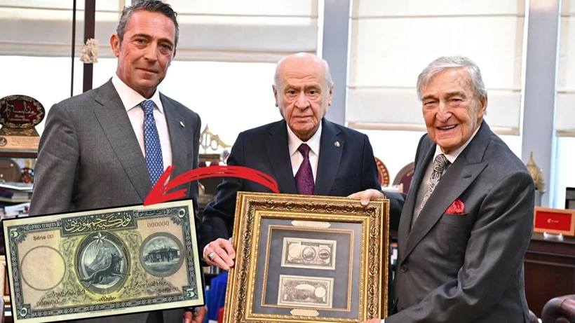 Koç Ailesi’nden Bahçeli’ye ‘Bozkurtlu banknot’ hediyesi